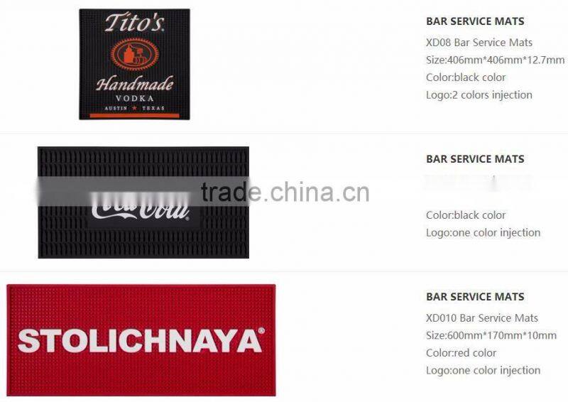 Cutom bar mars, Rubber bar mat, logo bar mats