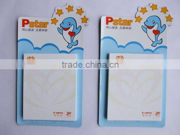 Die cut sticky note pad with magnetic board(OEM)