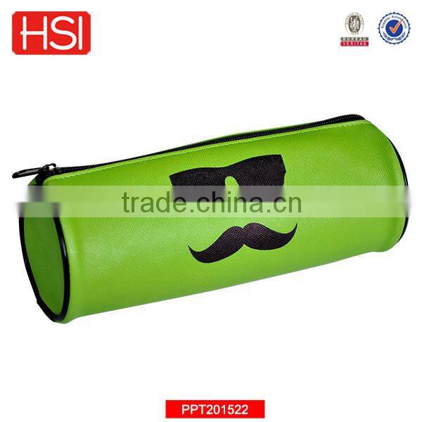 2016 leather multifunction handmade good cylinder pencil case