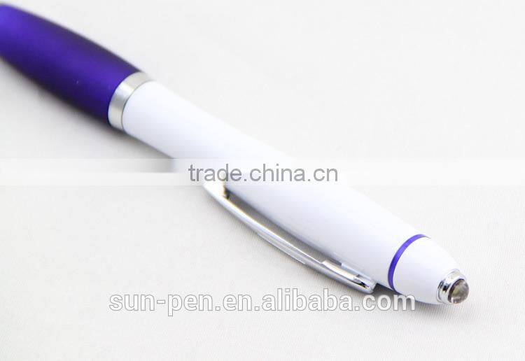 Led light multi-functional ball pen