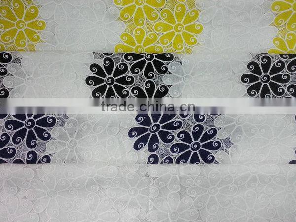YH005# Lace Fabric for Wedding Dress /Burning Flower Lace Fabric /TC Material Lace Fabric
