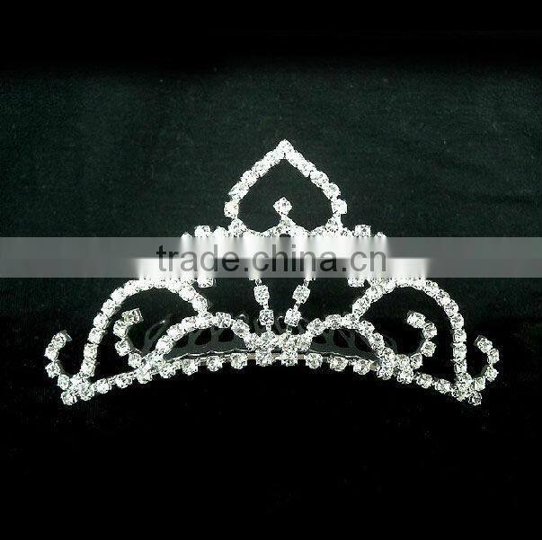New designs rhinestone pearl tiaras birthday crown design