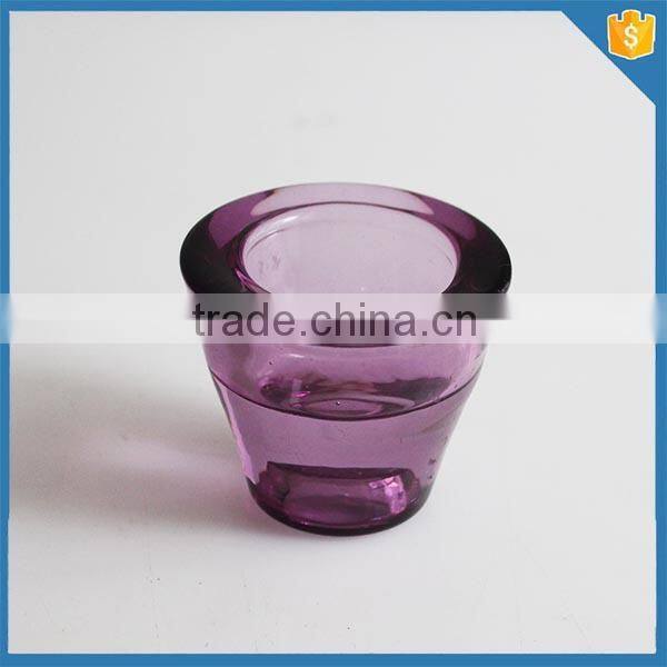purple classic glass candlestick glass candle holder tableware