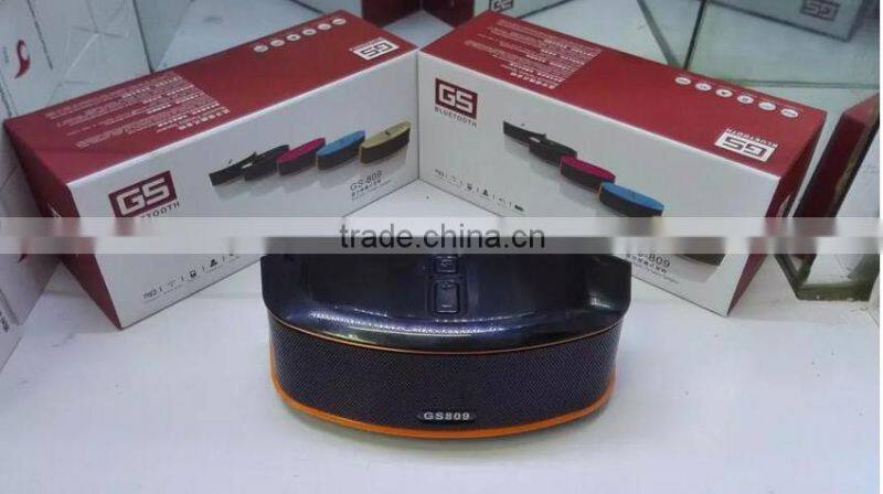 GS809 Portable Stereo Bass music TF card reader Bluetooth speaker for Mobile phone/Computer with coloured lamp