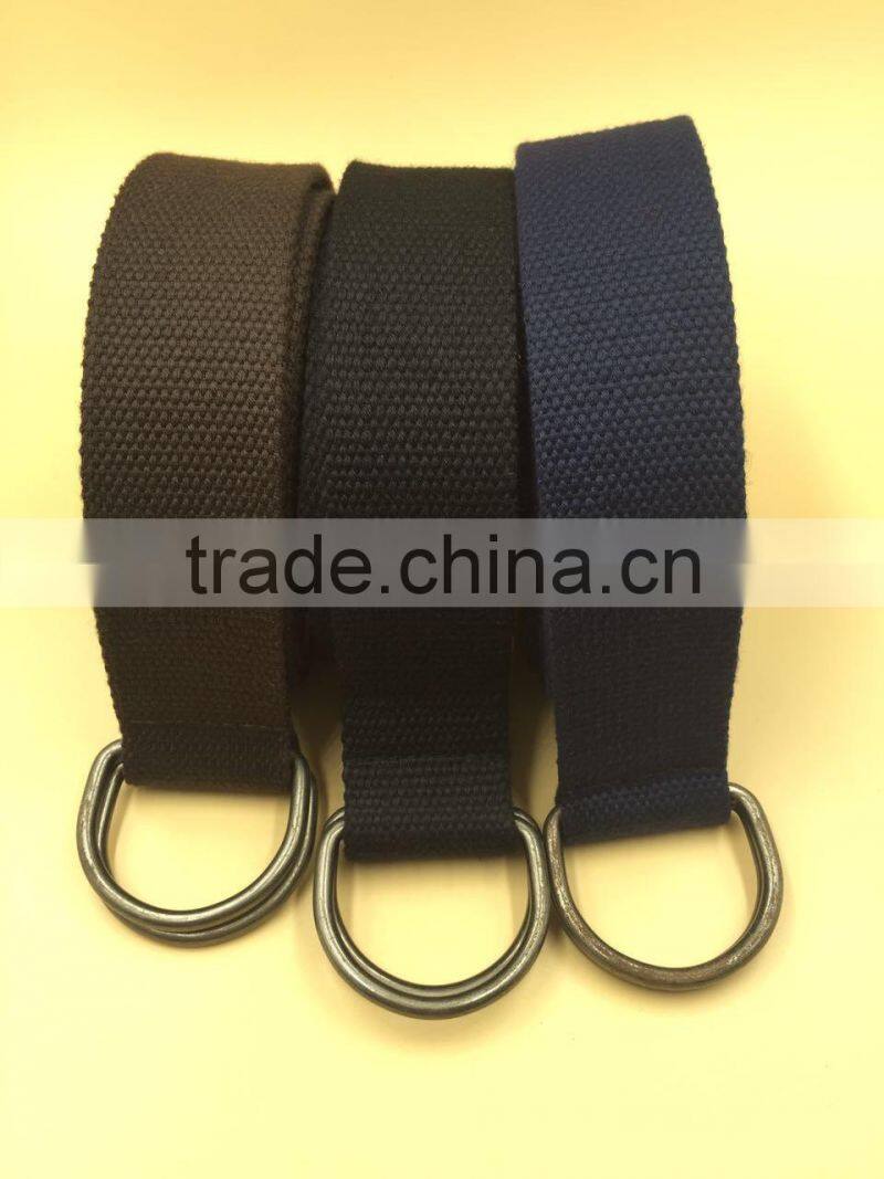38mm Double D-Ring Buckle Webbing Fabric/Canvas Belt for men