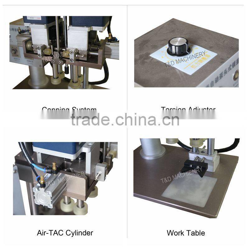 Pneumatic perfume sprayer capping machine