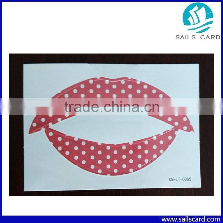 Attractive Water Transfer Lip sticker Flag face sticker for wholesale