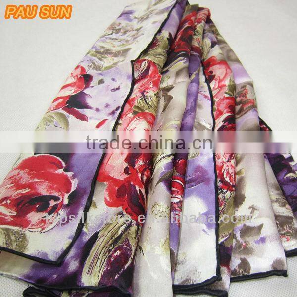 Jet Printed Silk Scarf For Women
