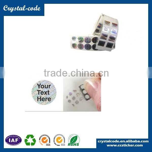 Color printing 3d technology logo hologram label