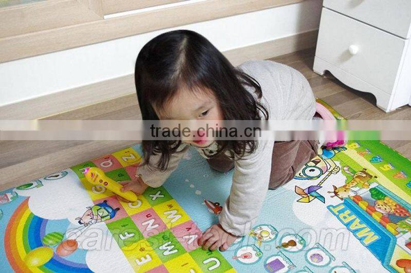 Multifunctional interactive audio platmat with talking pen for children