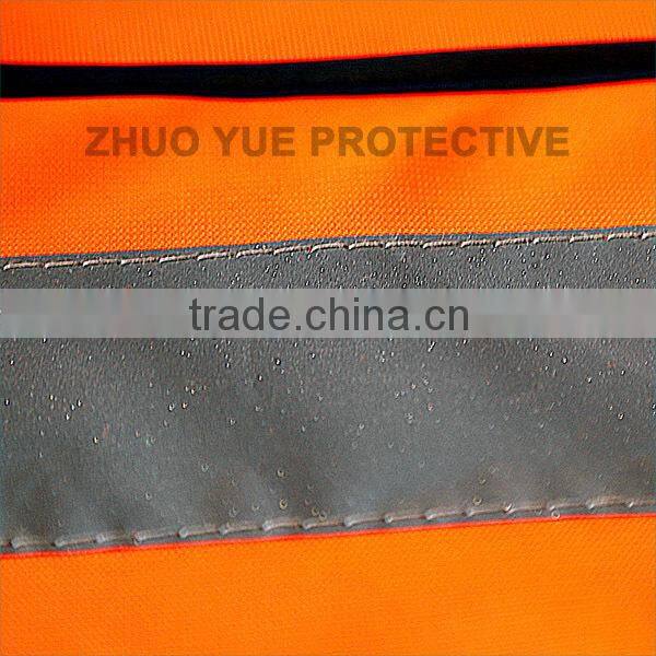 High Visibility 100% Polyester green suit Reflective Safety coat