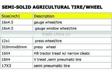 13x5.00-6 inch flat free rubber tire with rib tread for zero turn mower