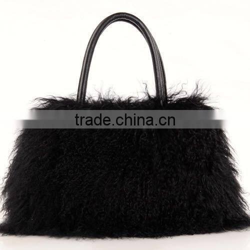 Wholesale Genuine Mongolian Lamb Fur Bag for Fashion Women with Reasonable Price Fur Bag