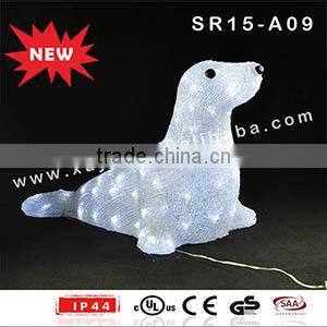 2015 NEW christmas decoration Acrylic LED Lighted christmas dolphin