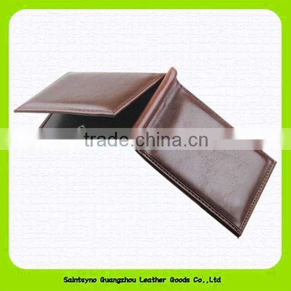 15016 Wholesale real leather card holer with money clip