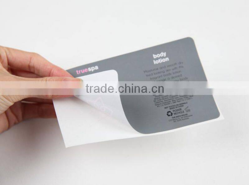 clear custom adhesive private label sticker printing/waterproof vinyl sticker