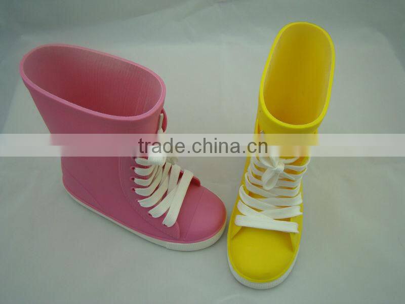 Kid Shoeslace PVC Rain Boot