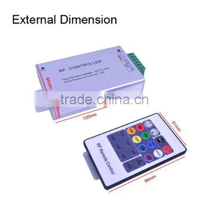DC12-24V 12A 20KEY RF wireless RGB led music controller
