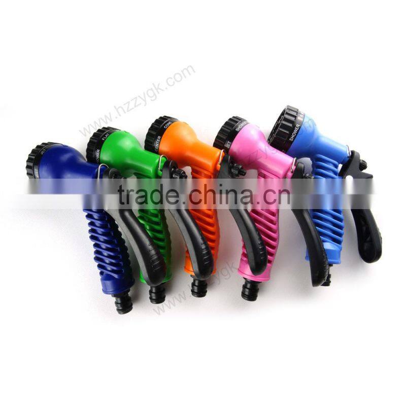 China High Pressure 7 Pattern Expandable Garden Hose Plastic Spray Gun/ Spray Nozzle / Water Jet