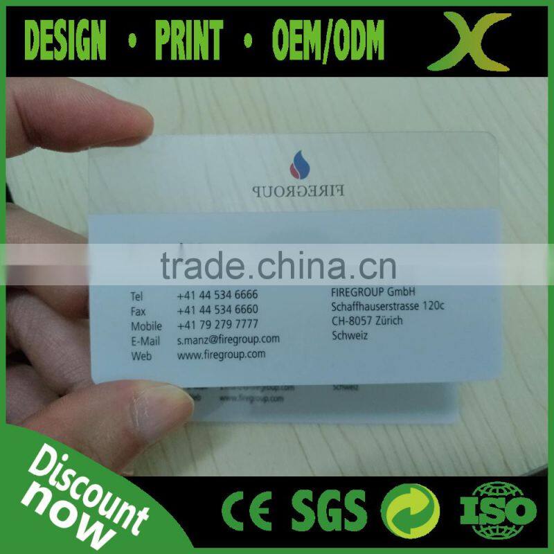 Free Design~~!! Best Material Plastic Transparent card; plastic business cards insert transparent business cards