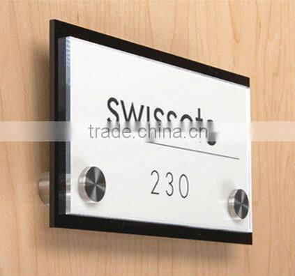 Custom Door Sign in Black Offers Personalized Solution