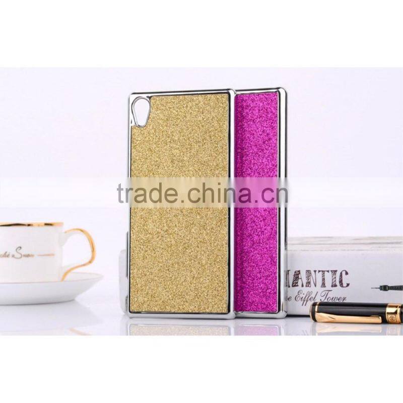 Glittery Powder Leather Plated PC Case for Sony Xperia Z4, PC Case for Sony Xperia Z4,Case for Xperia Z4