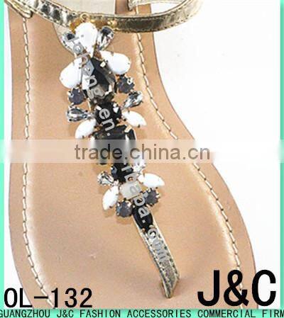 New design glass stone shoe ornament/ shoe accessory/ shoe trim