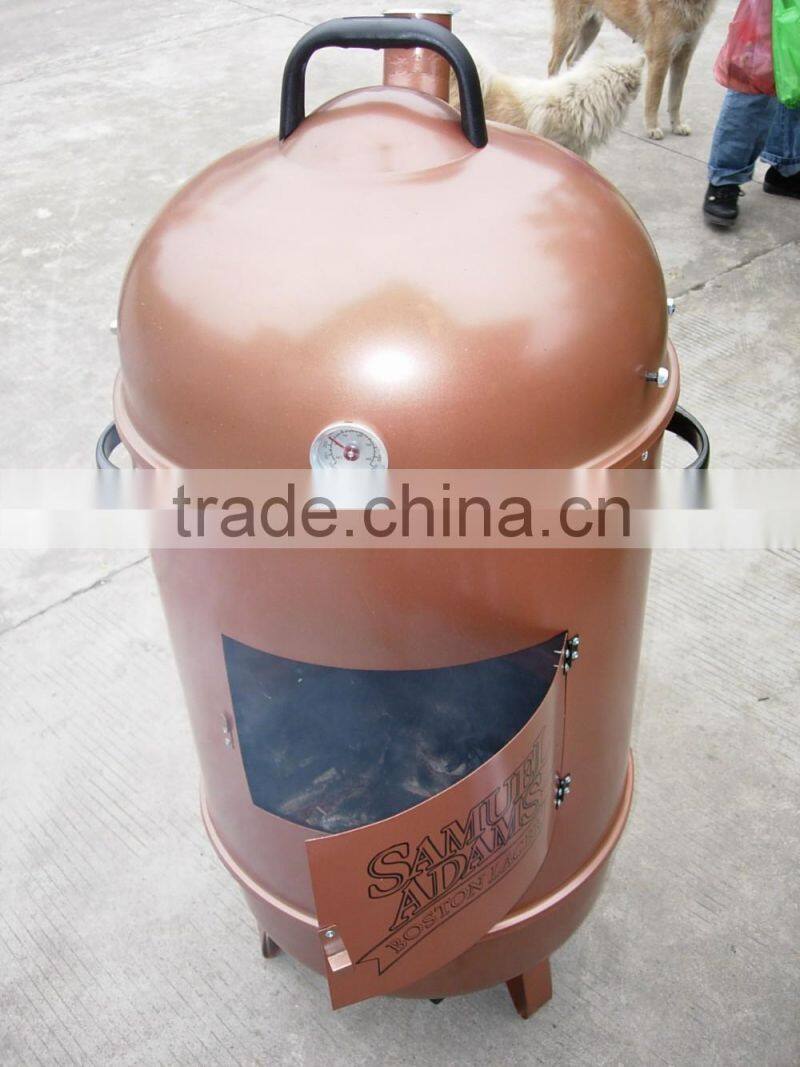 OEM design OVAL smoker bbq grills with chimney