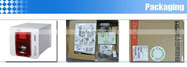 factory authorized reseller evolis zenius edge-to-edge desktop cheap plastic id card machine 300dpi