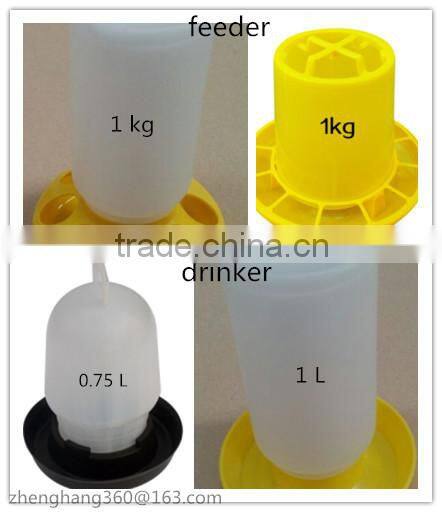 Hot Selling Red+White Chicken Chicks Hen Feeder And Liter Poultry Drinker Waterer Plastic