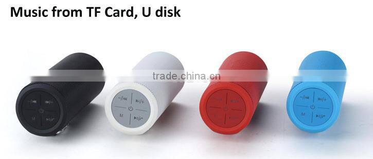 7W outdoor portable bluetooth speaker with big sound and hook