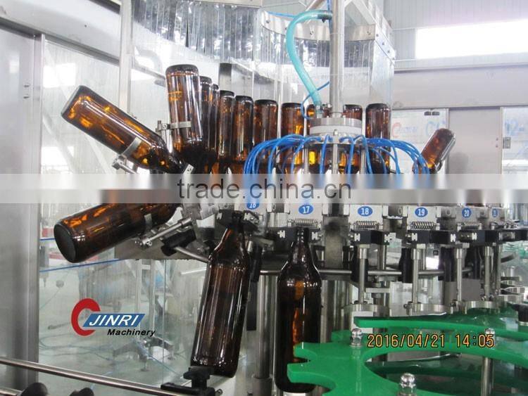 glass bottle beer filling plant/beer packing machine