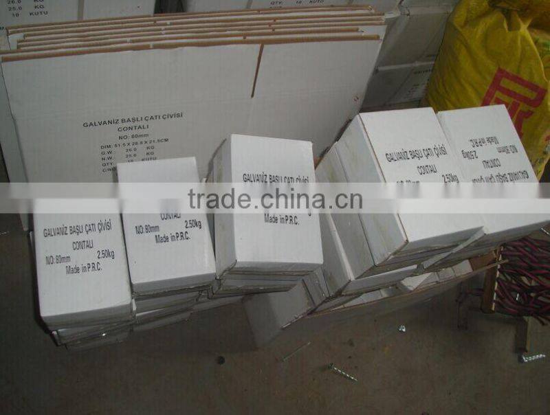 BWG9*2.5'' galvanized umbrella head twisted shank roofing nails