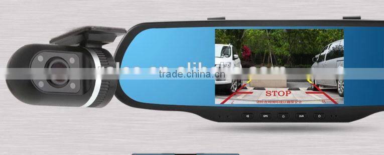 2015 NEW ! 5.0"rearview mirror with gps bluetooth wifi camera