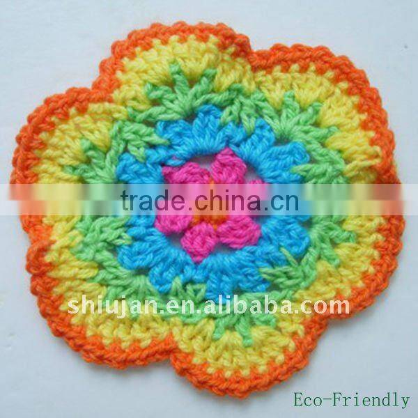 Cotton crochet knitting flower