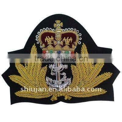 Bullion wire embroidery military hand badges---SH0090