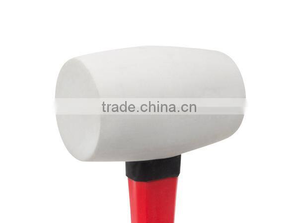 plastic mallet, Fiberglass Handle White Rubber Mallet, 16-Ounce