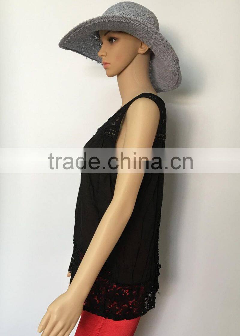 ladies lace tank top women lace vest girl's sleeveless garment girl's tank top sleeveless tops