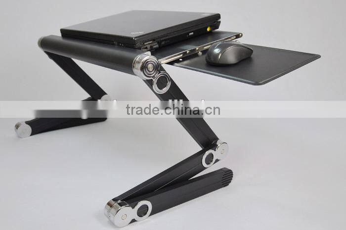 Multifunctional folding comfortable portable laptop stand with mouse pad