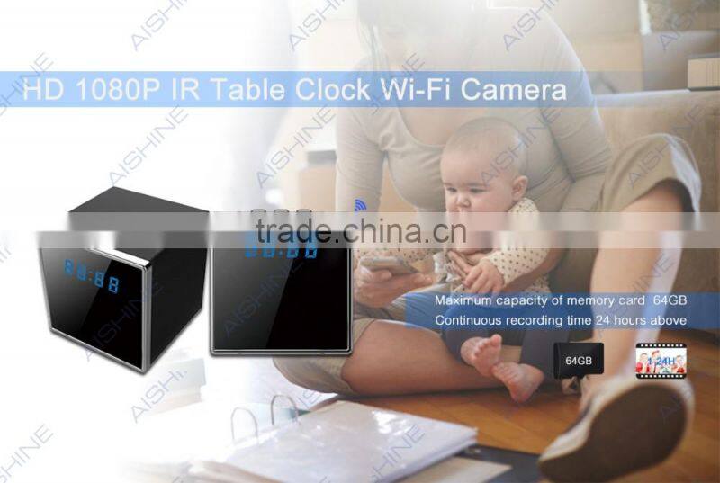 Shenzhen Manufacturer Digital Clock WiFi Nanny Camera P2P 1080P Hidden camera