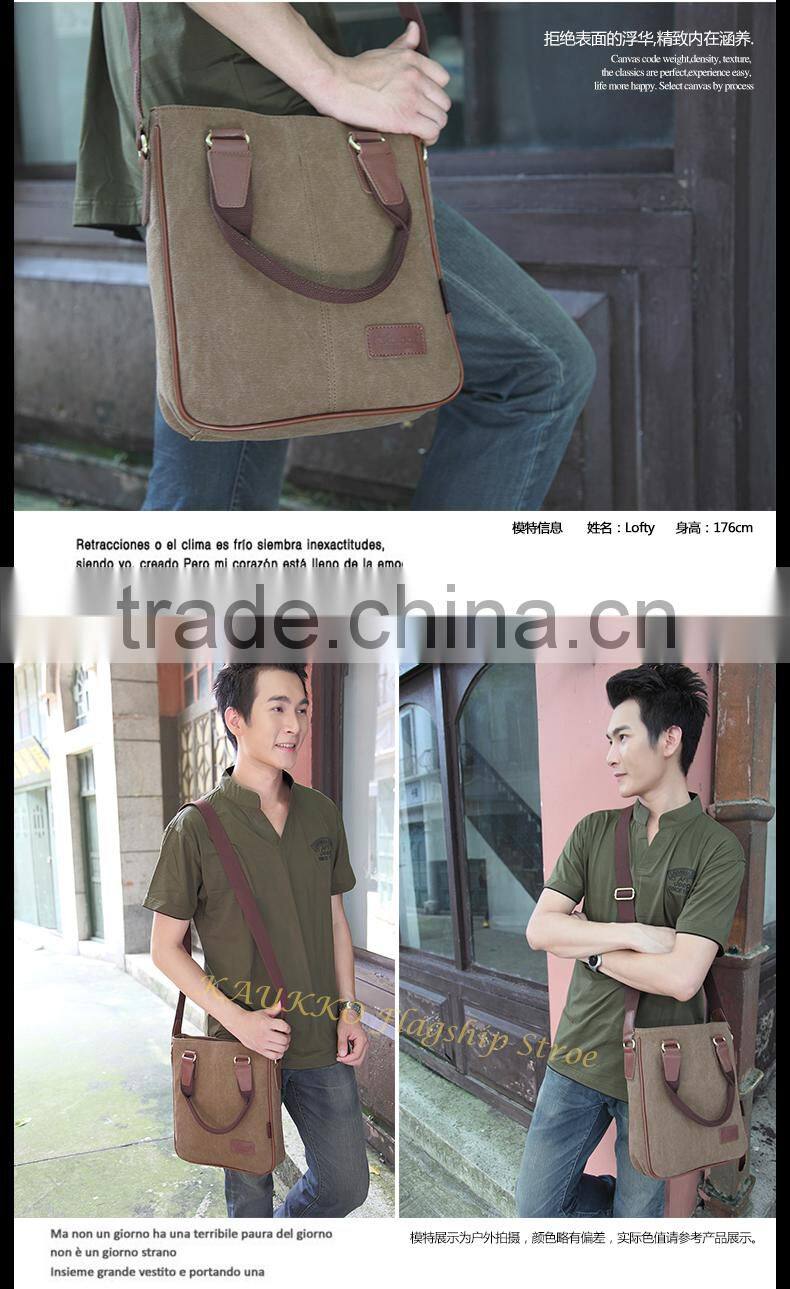 2015 Hot Style Bag Excellent Quality Canvas Vintage Branded Handbag and MK Handbag for Man Bag Design