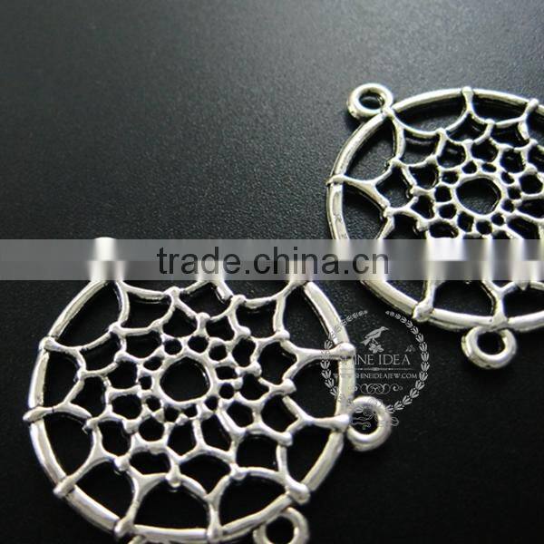 28*33mm antiqued silver Indian dream catcher net spider meb DIY pendant charm supplies findings 1820277