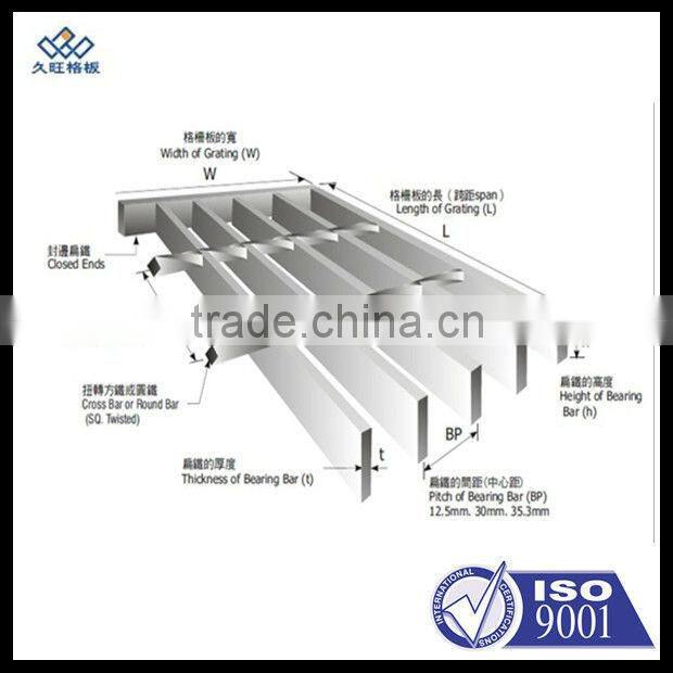 platform floor steel grating/Galvanized Welded steel grating manufacturer