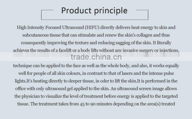 Top Grade Professional Beauty Hifu Machine for skin lifting/hifu face lift