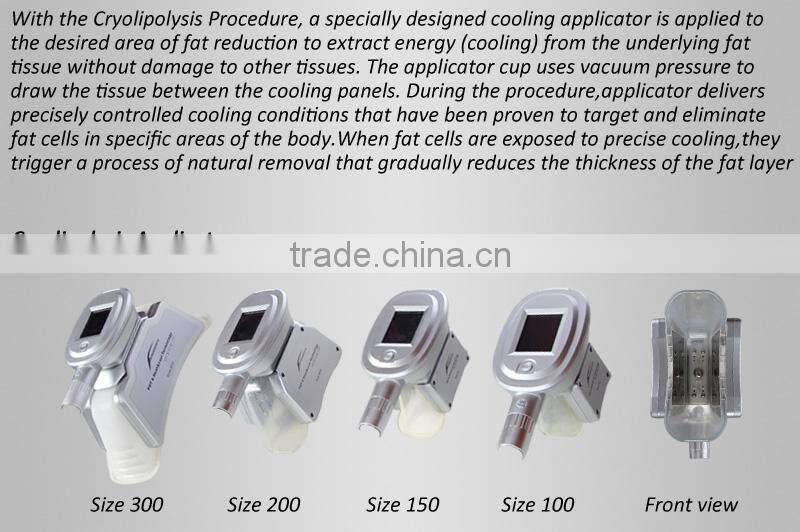 Criolipolisis equipment, 4 heads,emergency stop&heart rate tester, 2 years warranty