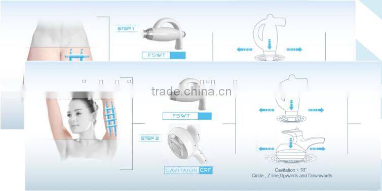 Latest cavitation RF shock wave best slimming products