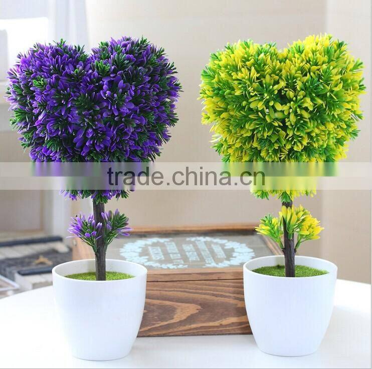 Lovely shaped plastic bonsai for decoration