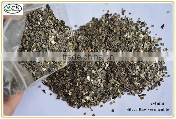 Bulk Expanded or unexpanded Silver Vermiculite for Board Fireproof 0.3-1mm