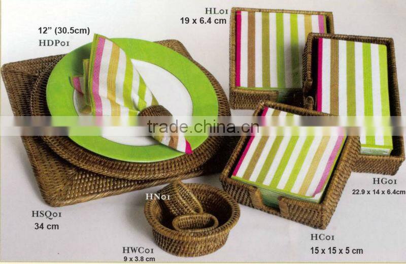 rattan basket with many designs
