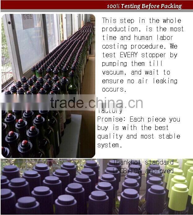 Custom Pumpable vacuum wine stopper with different pack